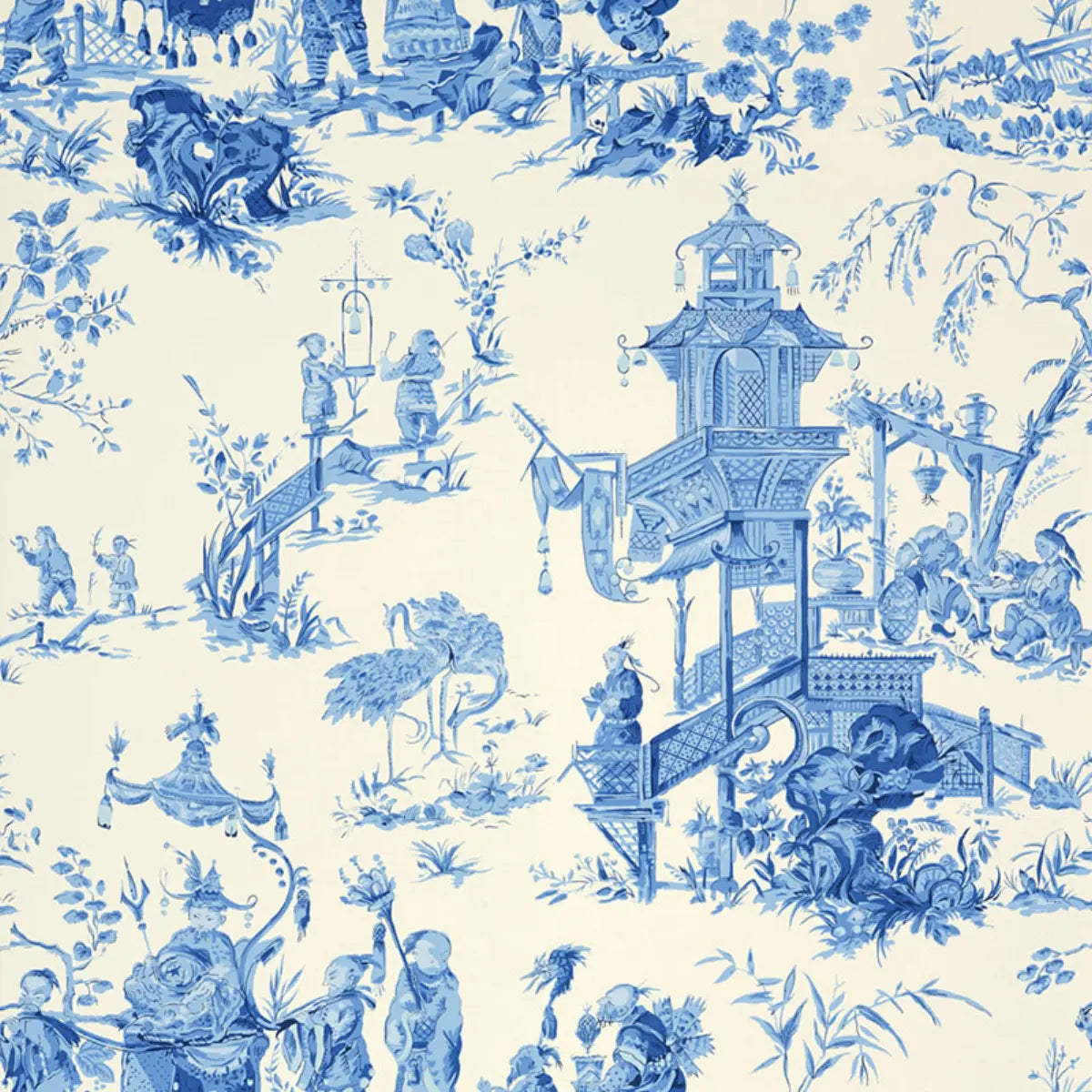 Chinois Wallpaper - China Blue