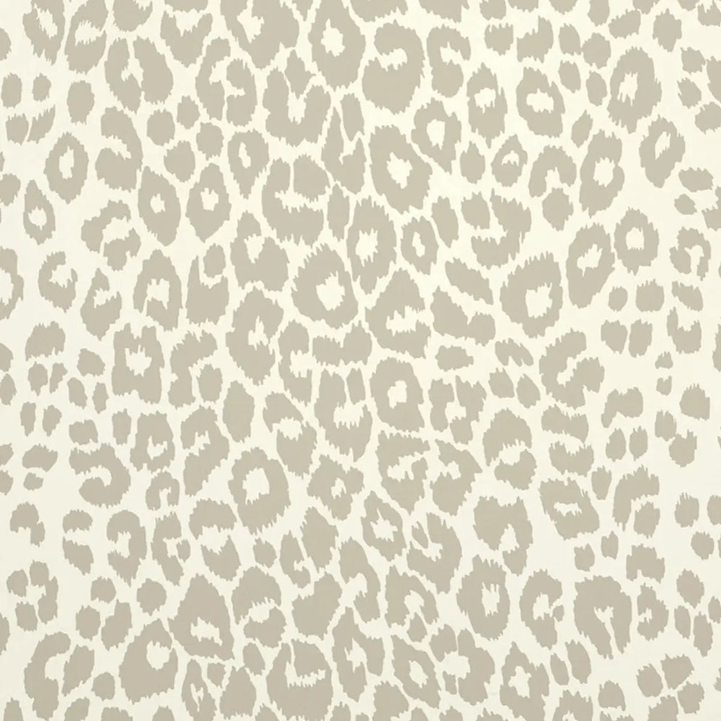 Iconic Leopard Wallpaper - Linen