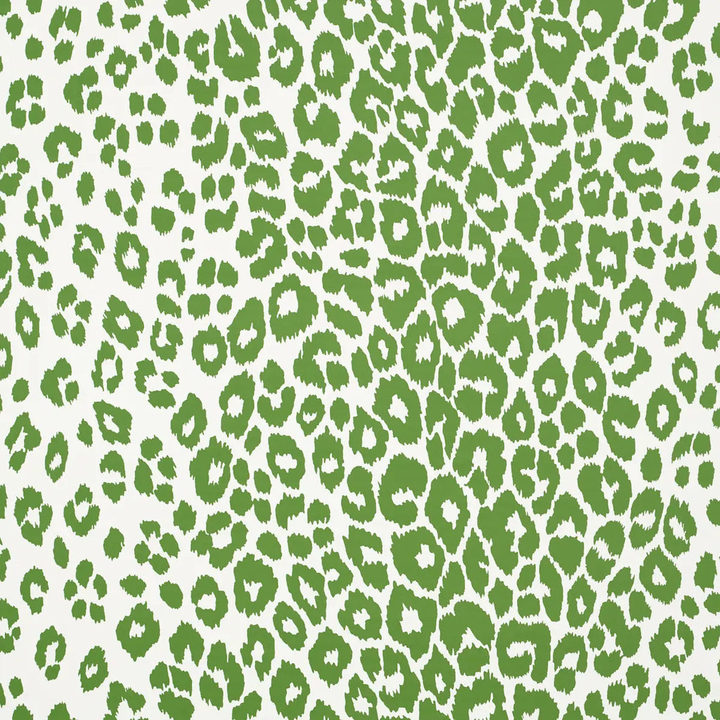 Iconic Leopard Wallpaper - Green