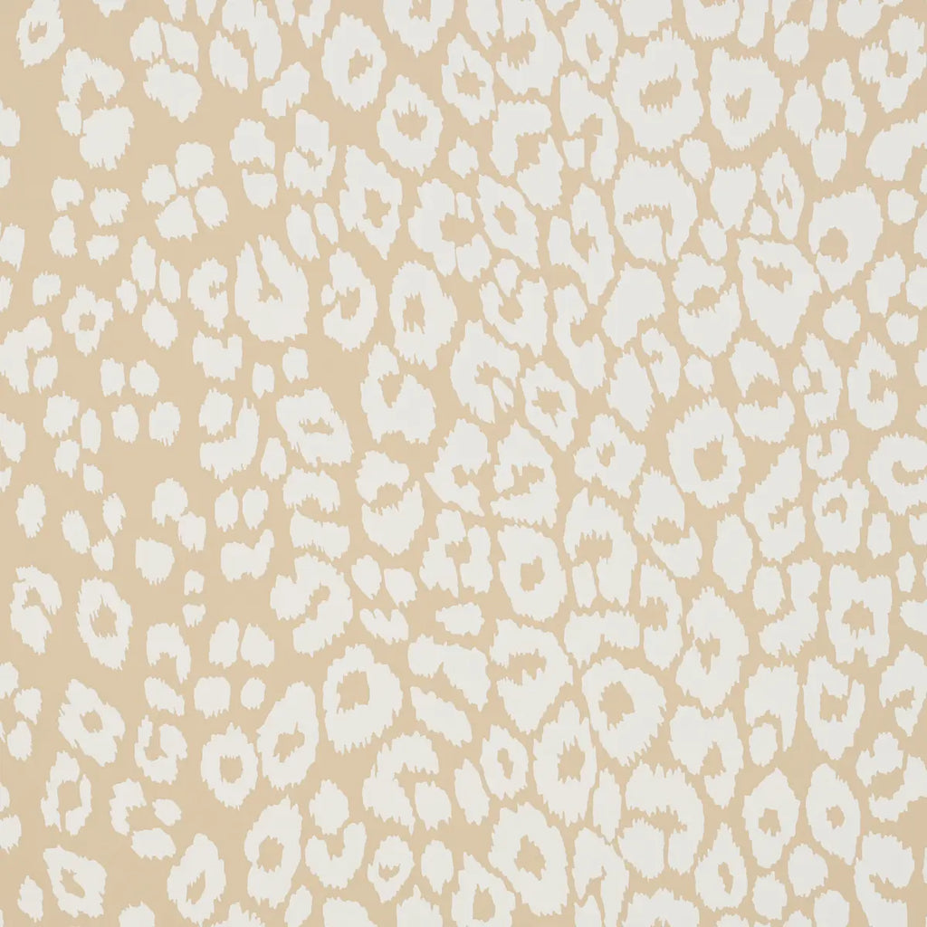 Iconic Leopard Wallpaper - Ivory On Neutral