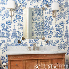 Load image into Gallery viewer, Song Garden Wallpaper in an interior setting