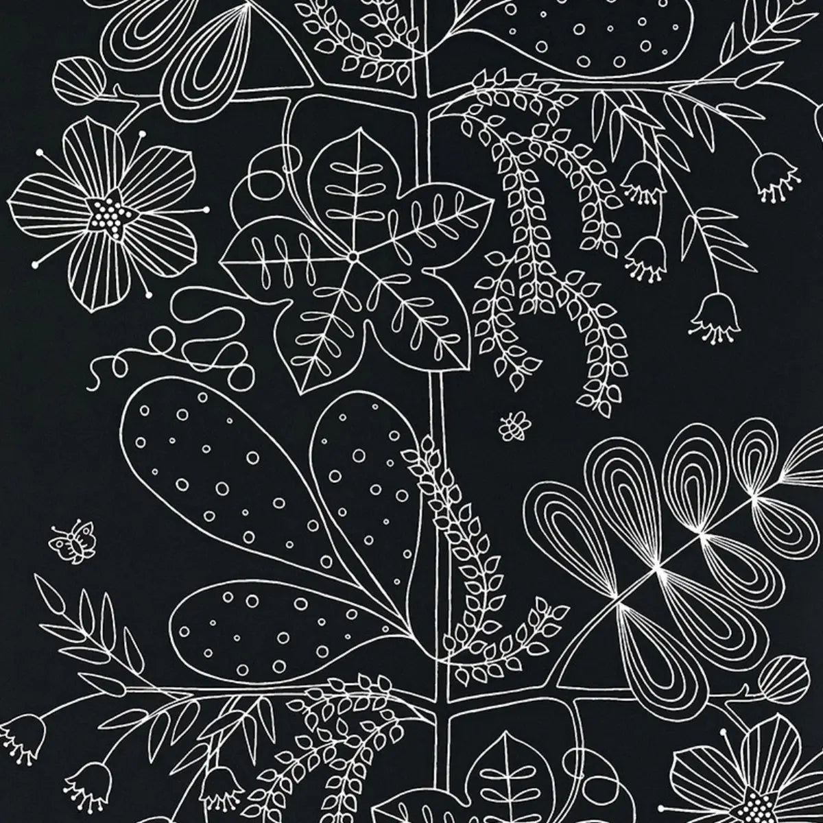 Blommen Wallpaper - Ebony