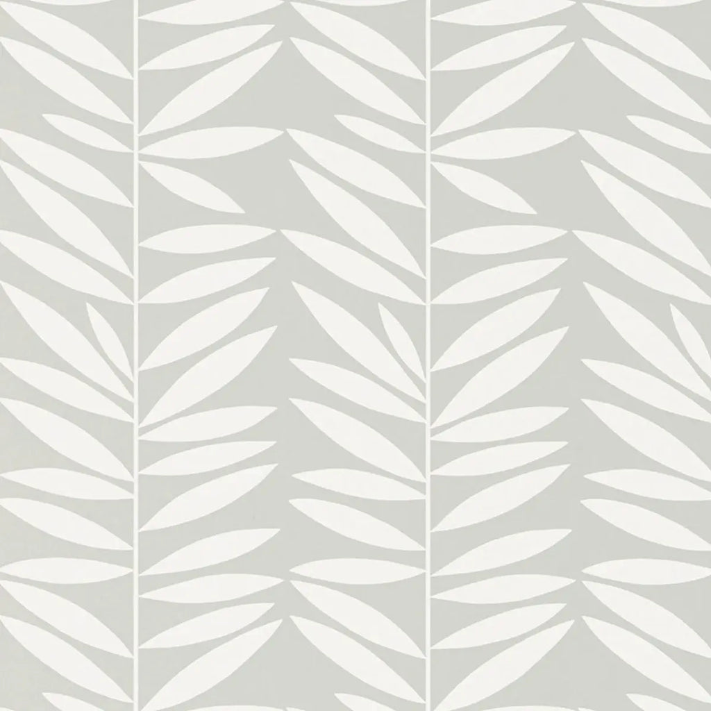 Leaf Stripe Wallpaper - Mist