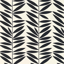 Load image into Gallery viewer, Leaf Stripe Wallpaper - Ebony