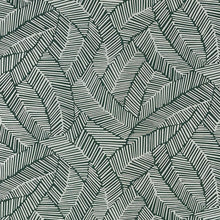 Load image into Gallery viewer, Abstract Leaf Wallpaper - Metallic Slate