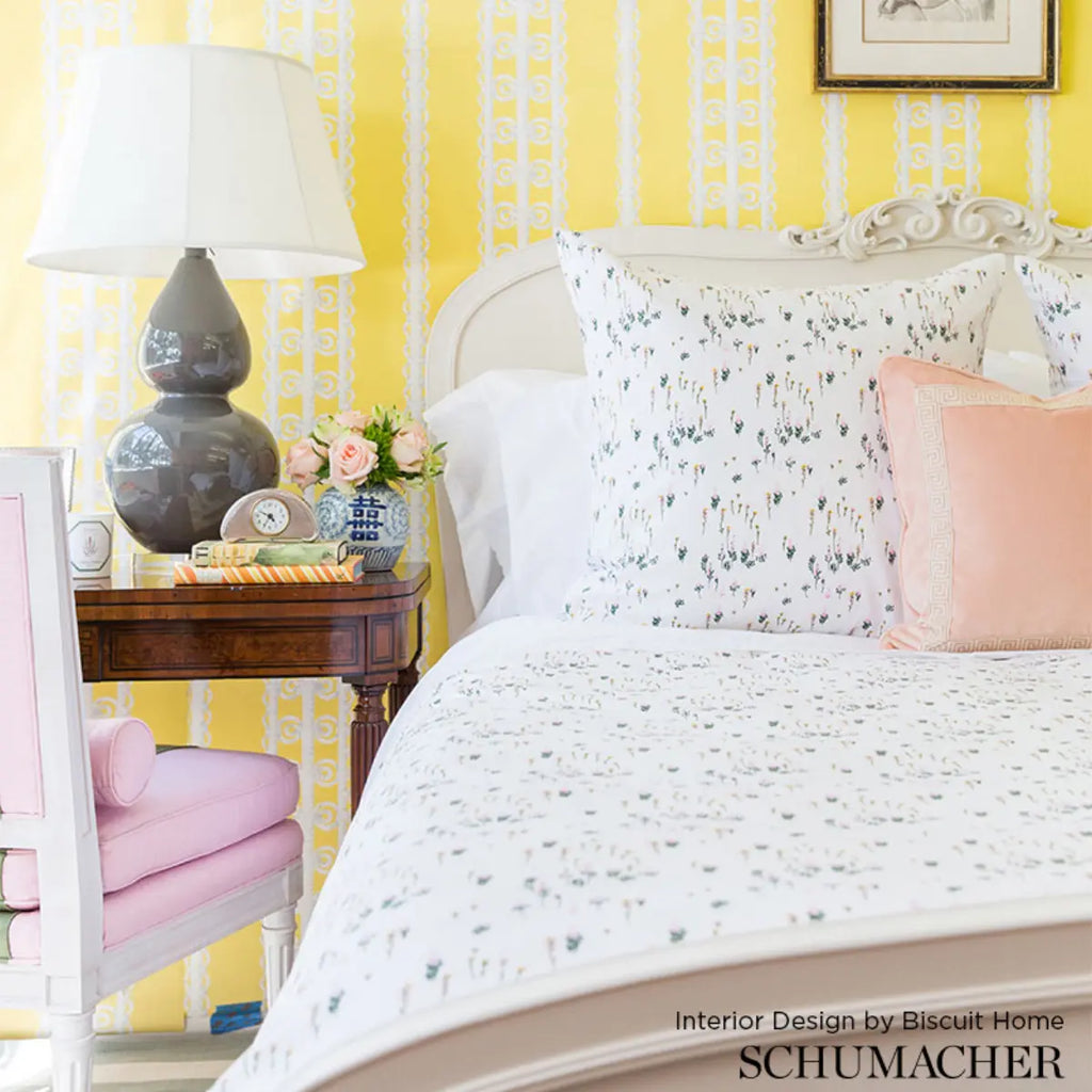 Wicker Stripe Wallpaper in an interior setting