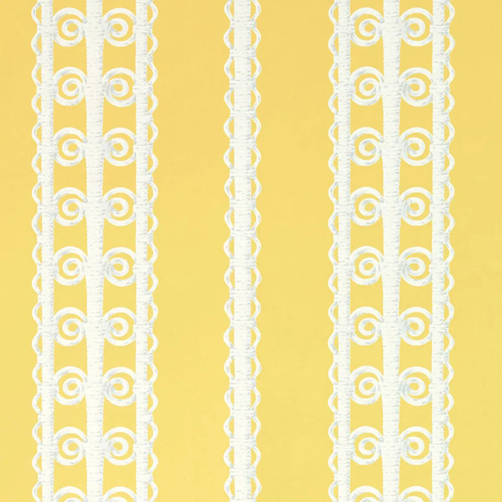Wicker Stripe Wallpaper - Lemon Blossom
