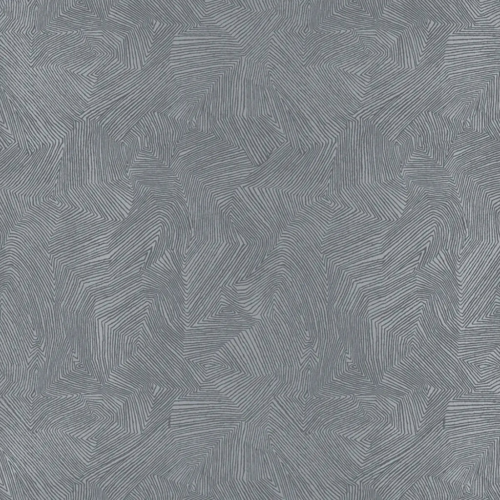 Labyrinth Metallic Wallpaper - Mercury