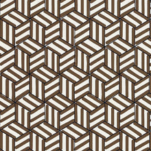 Load image into Gallery viewer, Tumbling Blocks Wallpaper - Chocolate