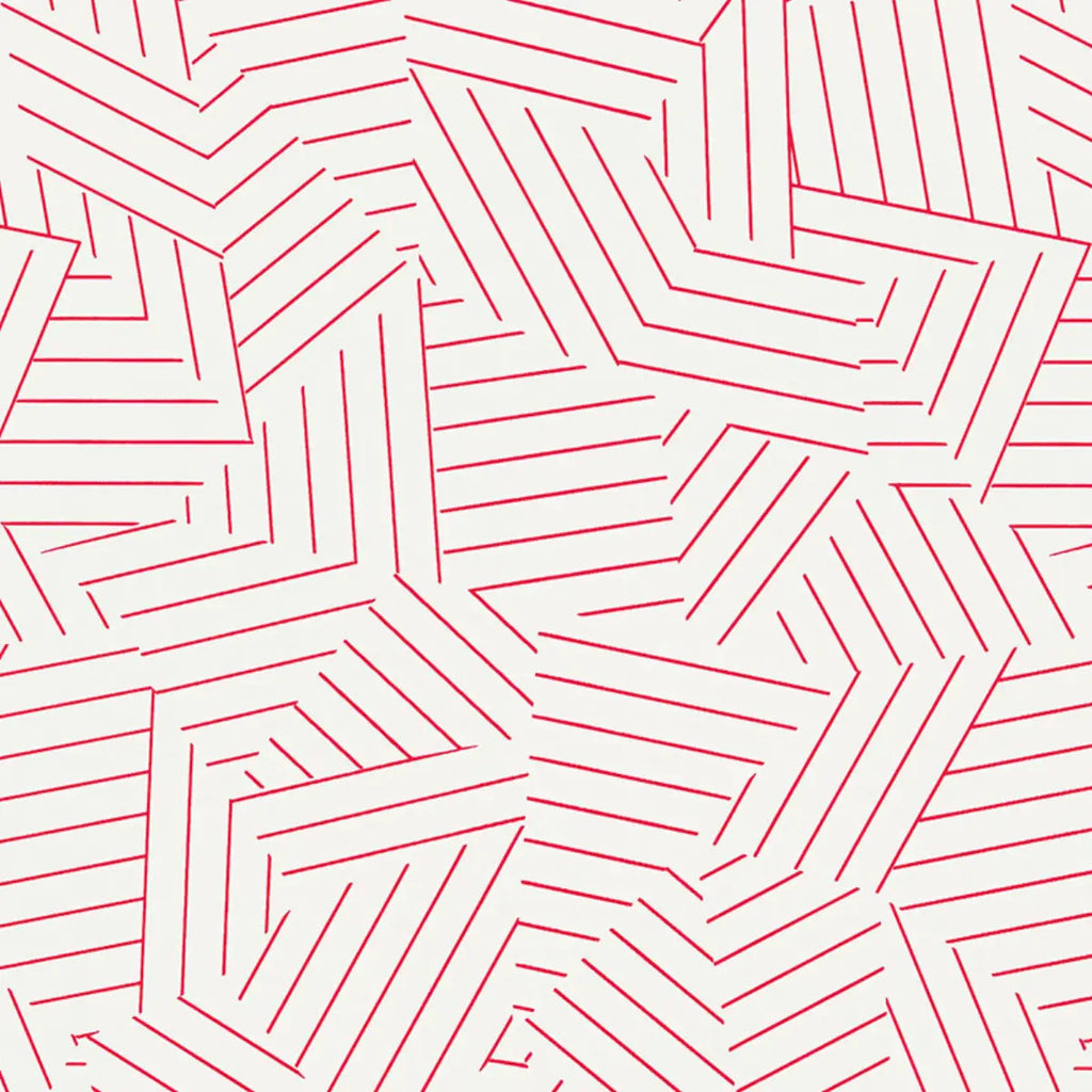 Deconstructed Stripe Wallpaper - Red
