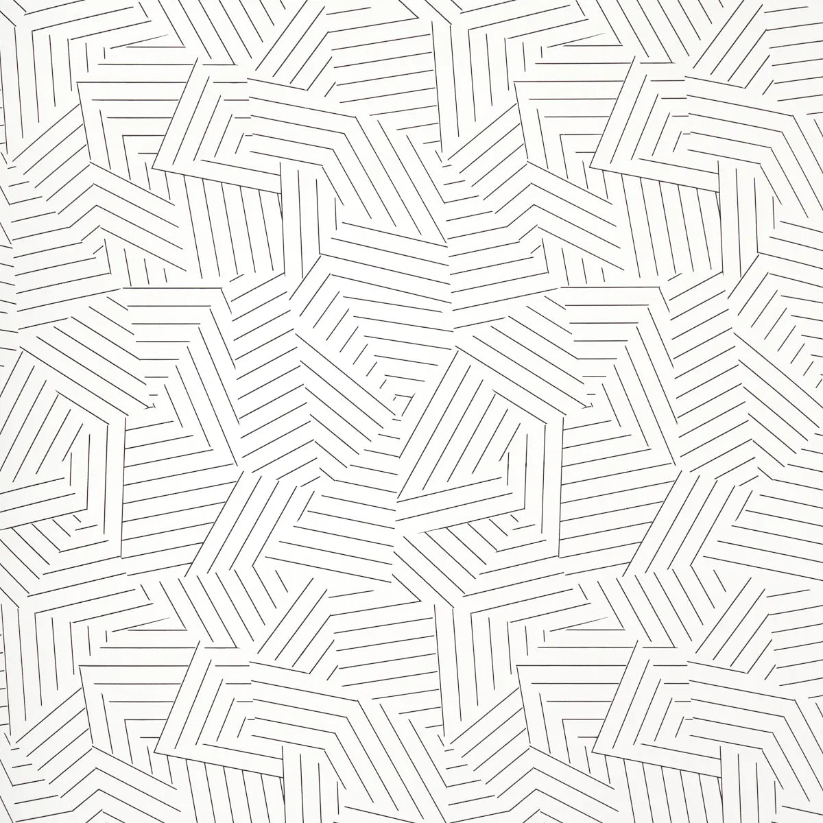 Deconstructed Stripe Wallpaper - Black