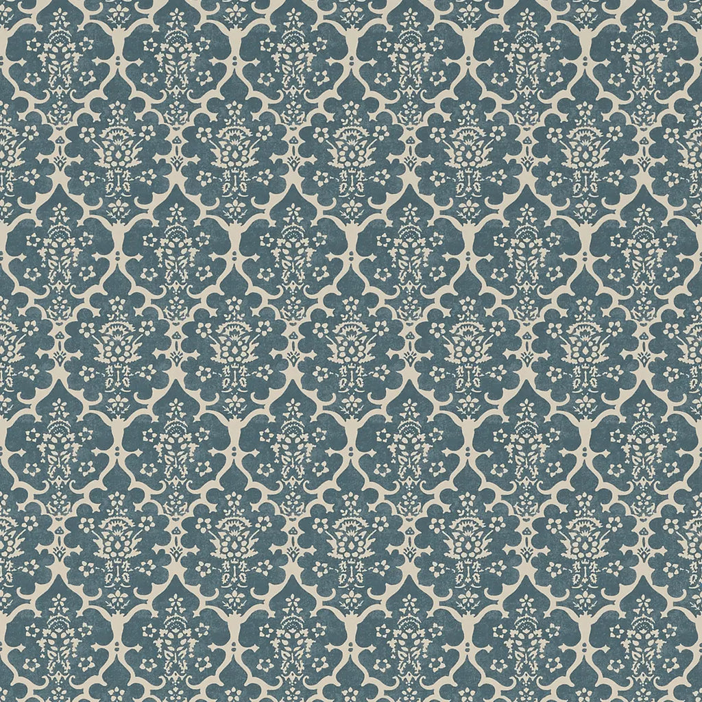 Burley Wallpaper - Peacock Blue