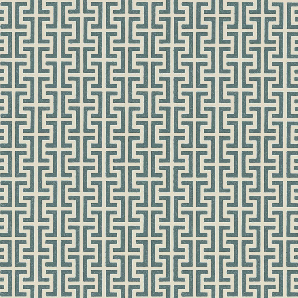 Temple Wallpaper - Peacock Blue