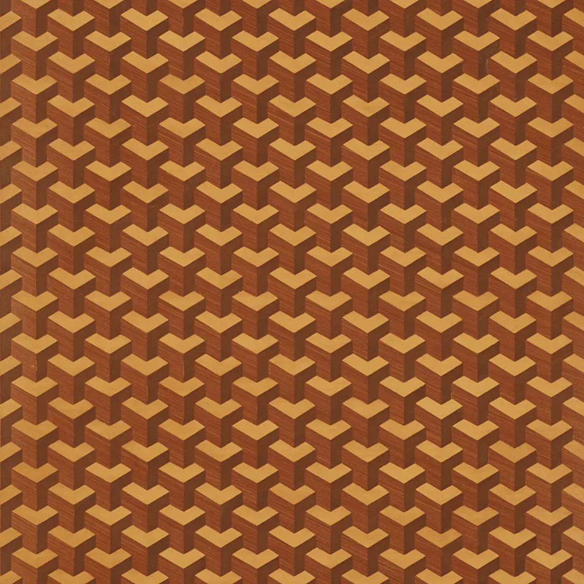Angolo Hand Painted Marquetry Wallpaper in an interior setting