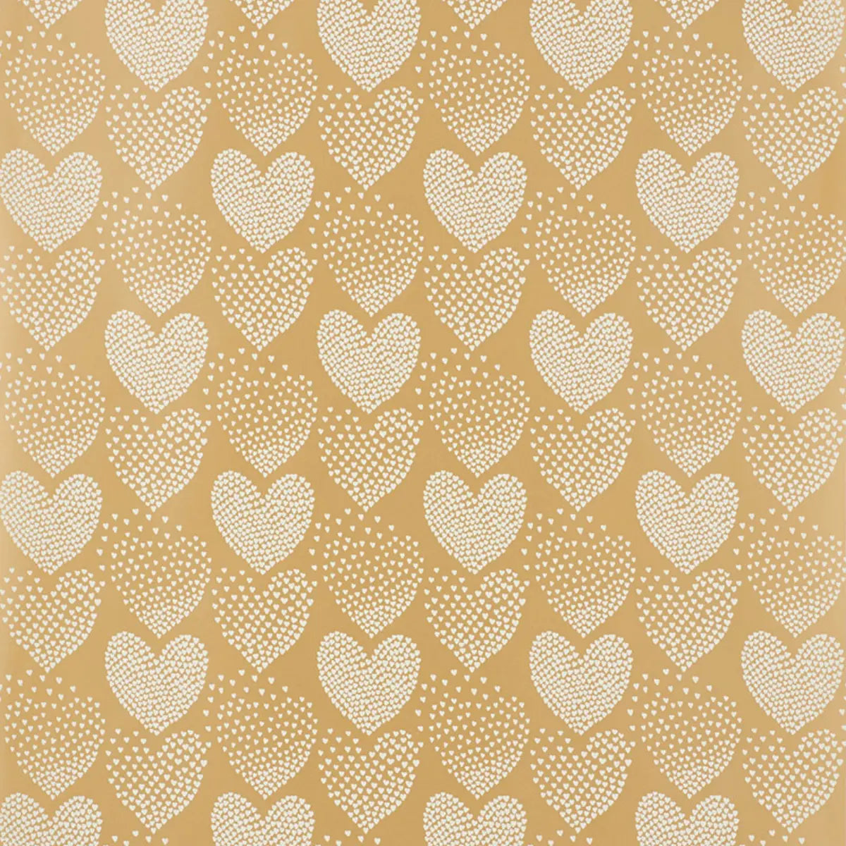 Heart Of Hearts Wallpaper - Ivory & Gold