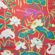 Load image into Gallery viewer, Lotus Garden Wallpaper - Red