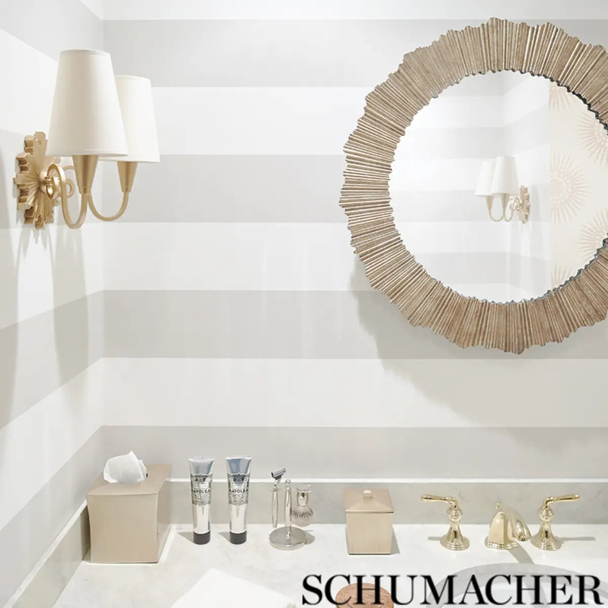 Baxter Stripe Wallpaper in an interior setting