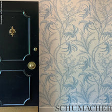 Load image into Gallery viewer, Ocean Toile Wallpaper in an interior setting