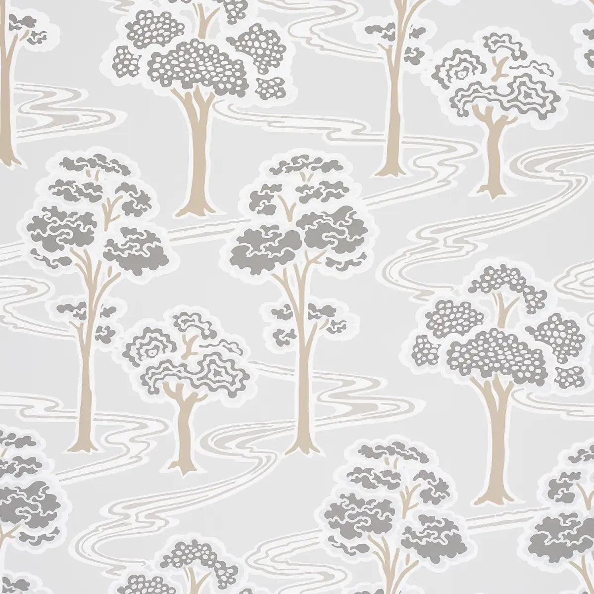 Tree River Wallpaper - Moonstone