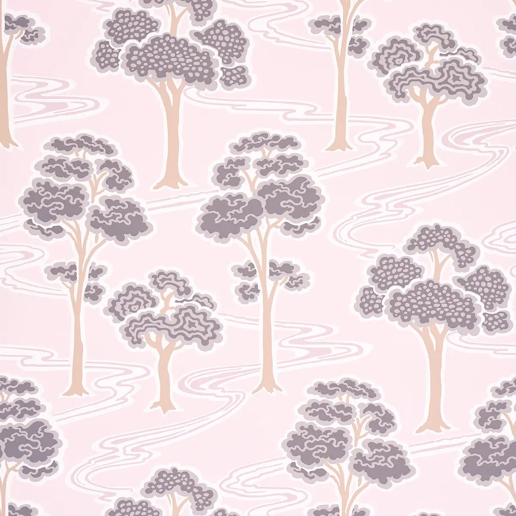Tree River Wallpaper - Blush