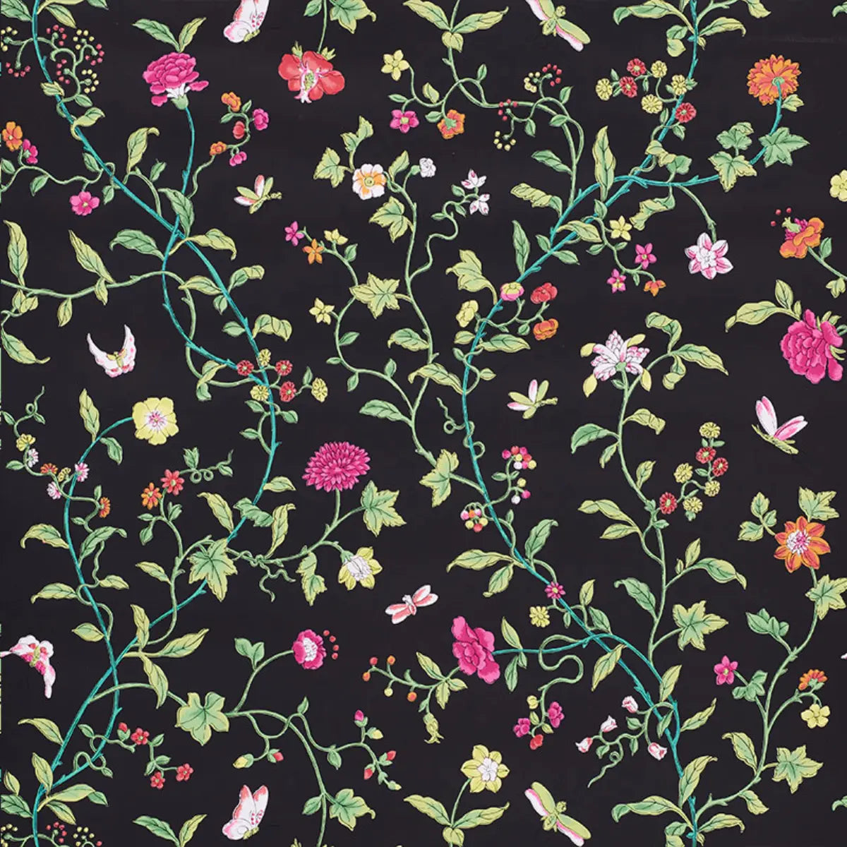 Floraison Wallpaper - Jet Multi