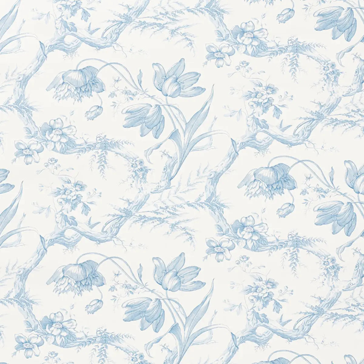 Toile De Fleurs Wallpaper - Delft