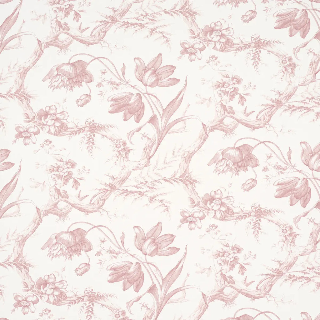 Toile De Fleurs Wallpaper - Pink
