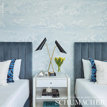 Load image into Gallery viewer, Cloud Toile Wallpaper in an interior setting