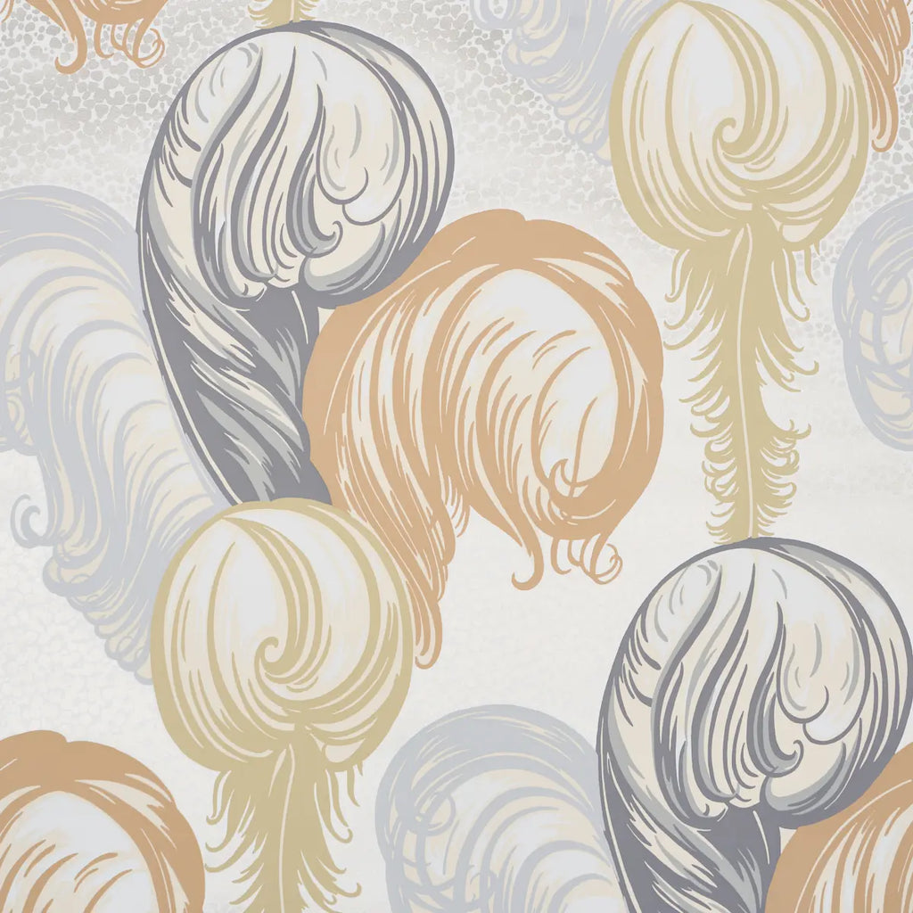 Plumes Wallpaper - Champagne