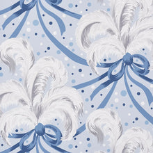 Load image into Gallery viewer, Plumes Et Rubans Wallpaper - Blue