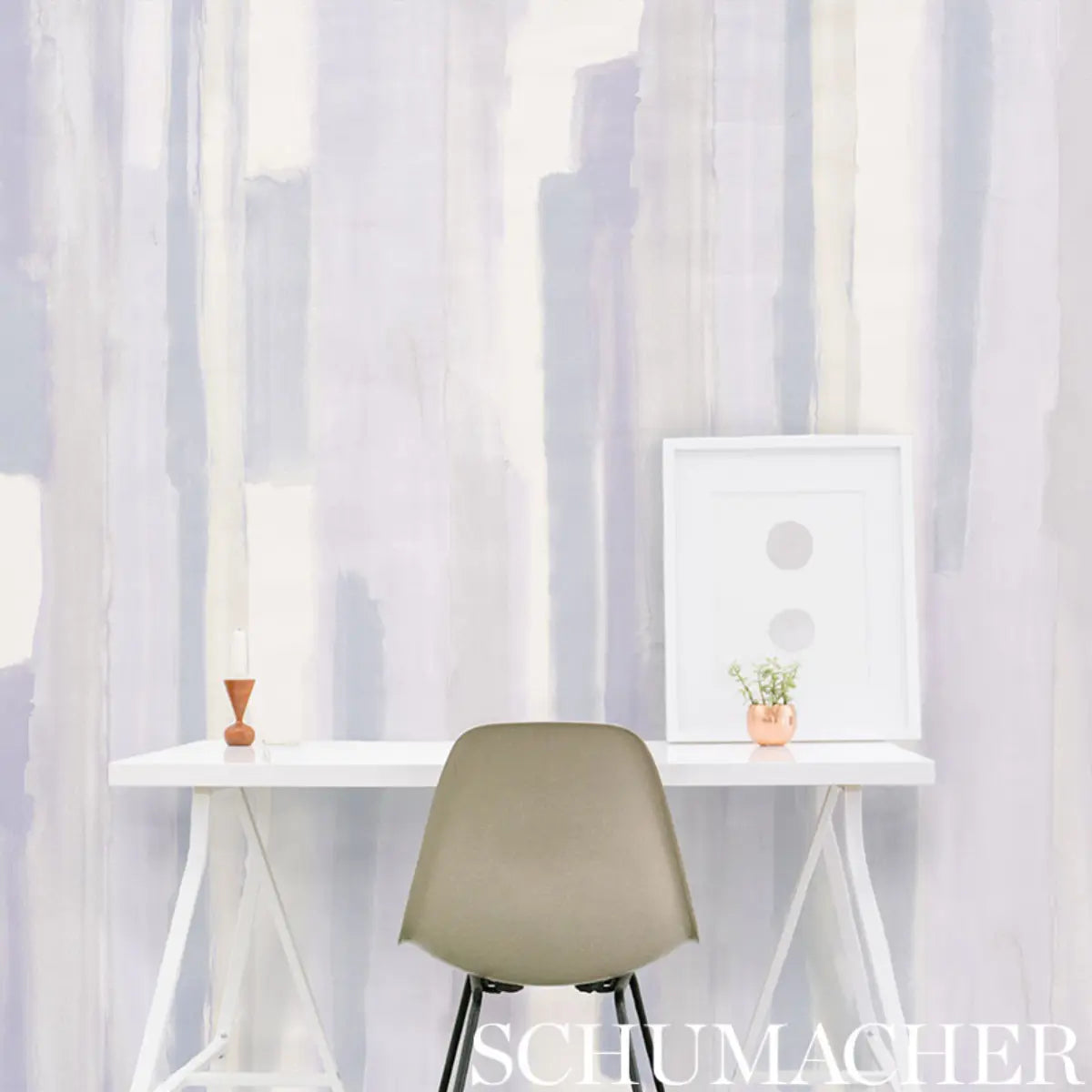 Watercolor Wallpaper in an interior setting