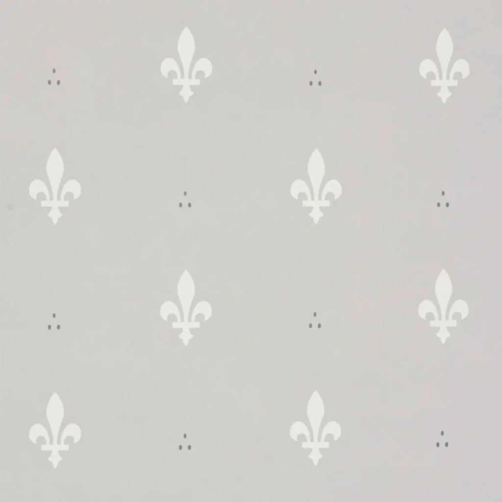 Fleur De Lis Wallpaper - Grey