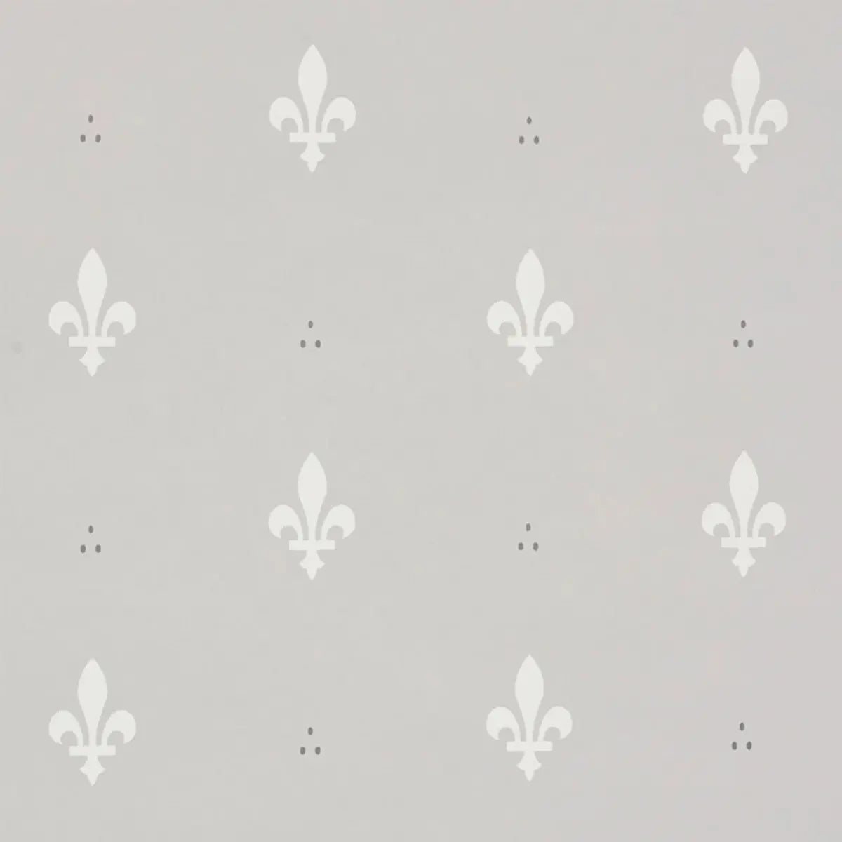 Fleur De Lis Wallpaper - Grey