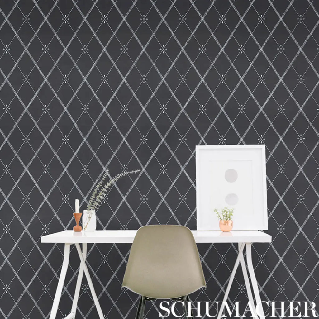 Kasumi Diamond Wallpaper in an interior setting