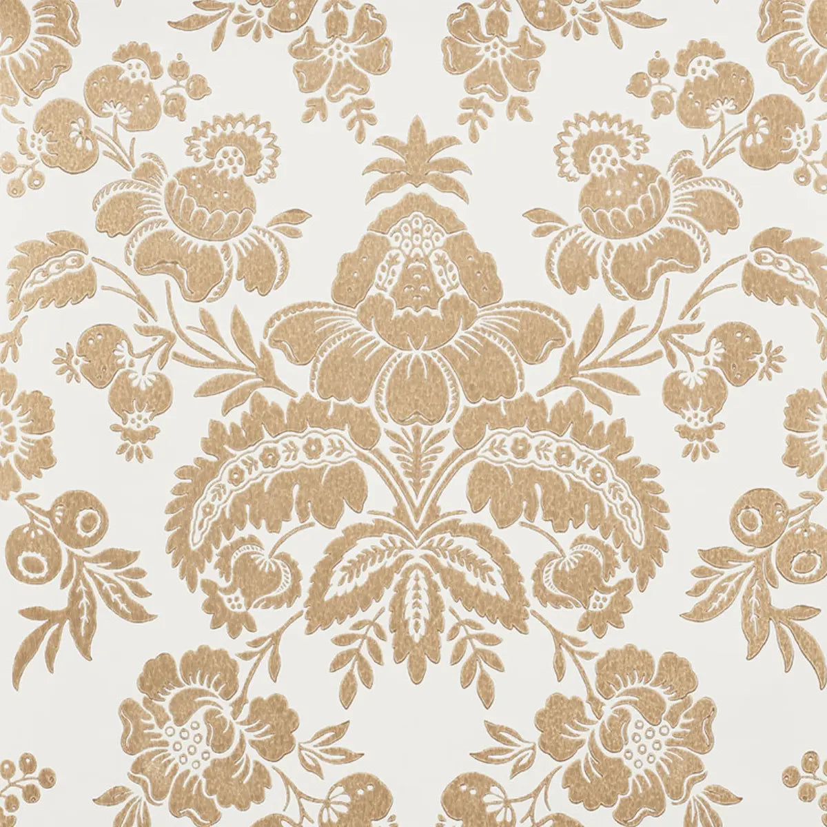 Simone Damask Wallpaper - Gold