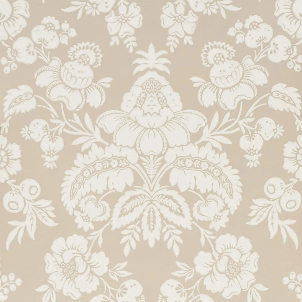Simone Damask Wallpaper - Stone