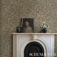 Load image into Gallery viewer, Chrysanthemum Sisal Wallpaper in an interior setting