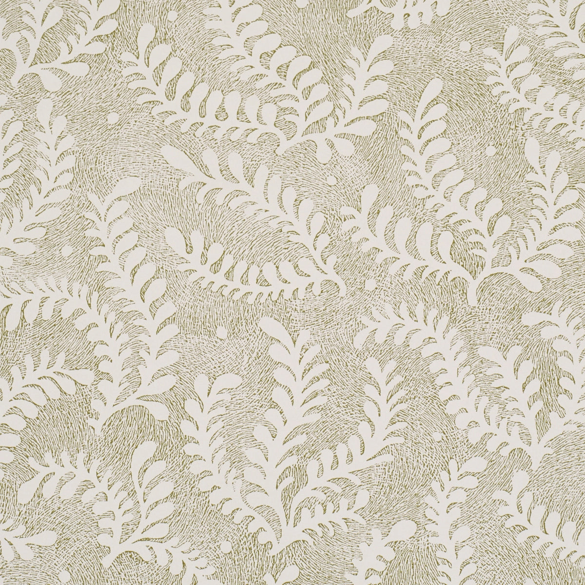 Etched Fern Wallpaper - Green