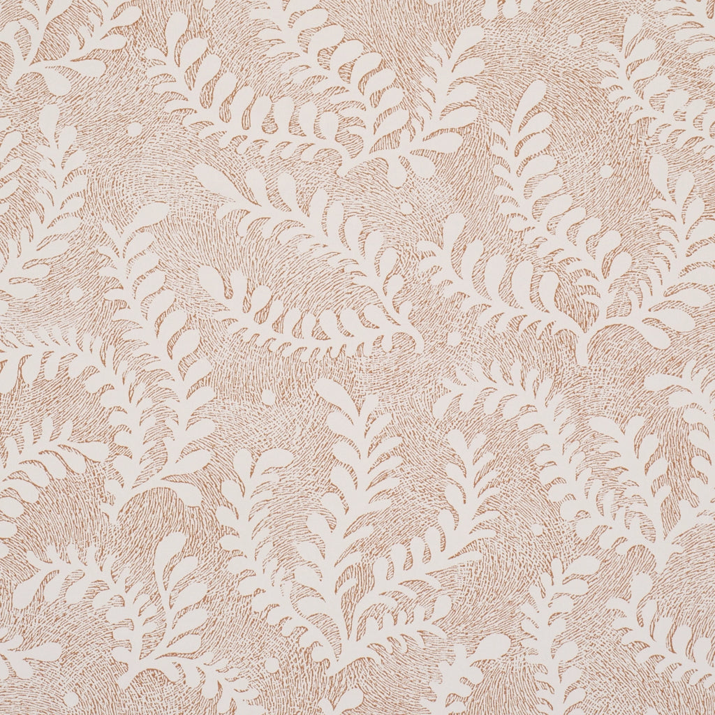 Etched Fern Wallpaper - Brown