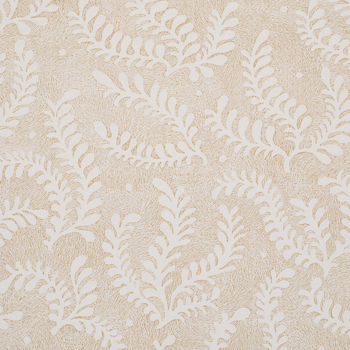 Etched Fern Wallpaper - Ochre