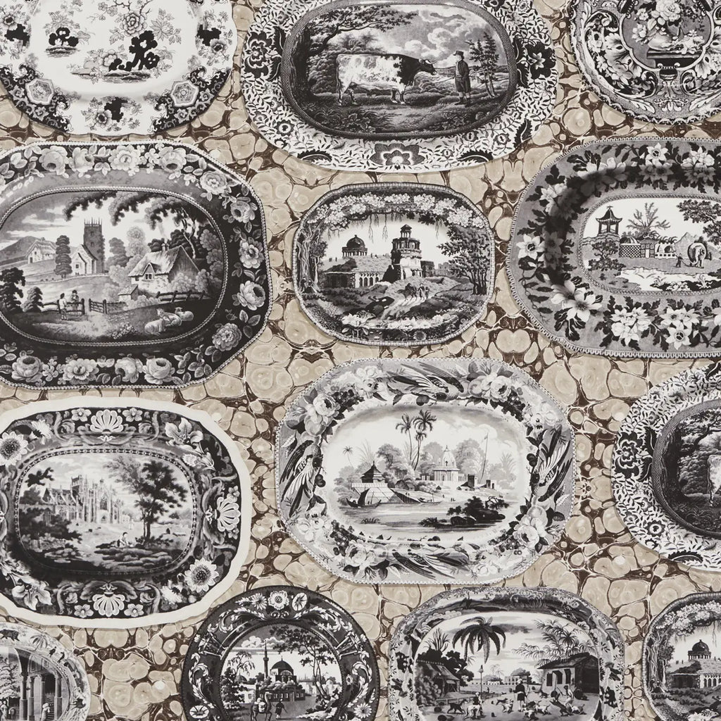 Plates & Platters Wallpaper - Neutral