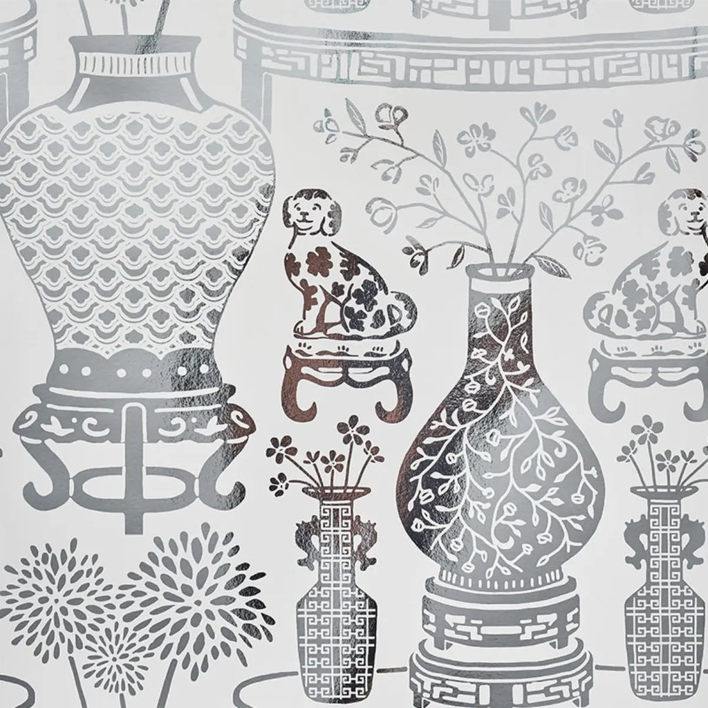 Hellene Mylar Wallpaper - Silver