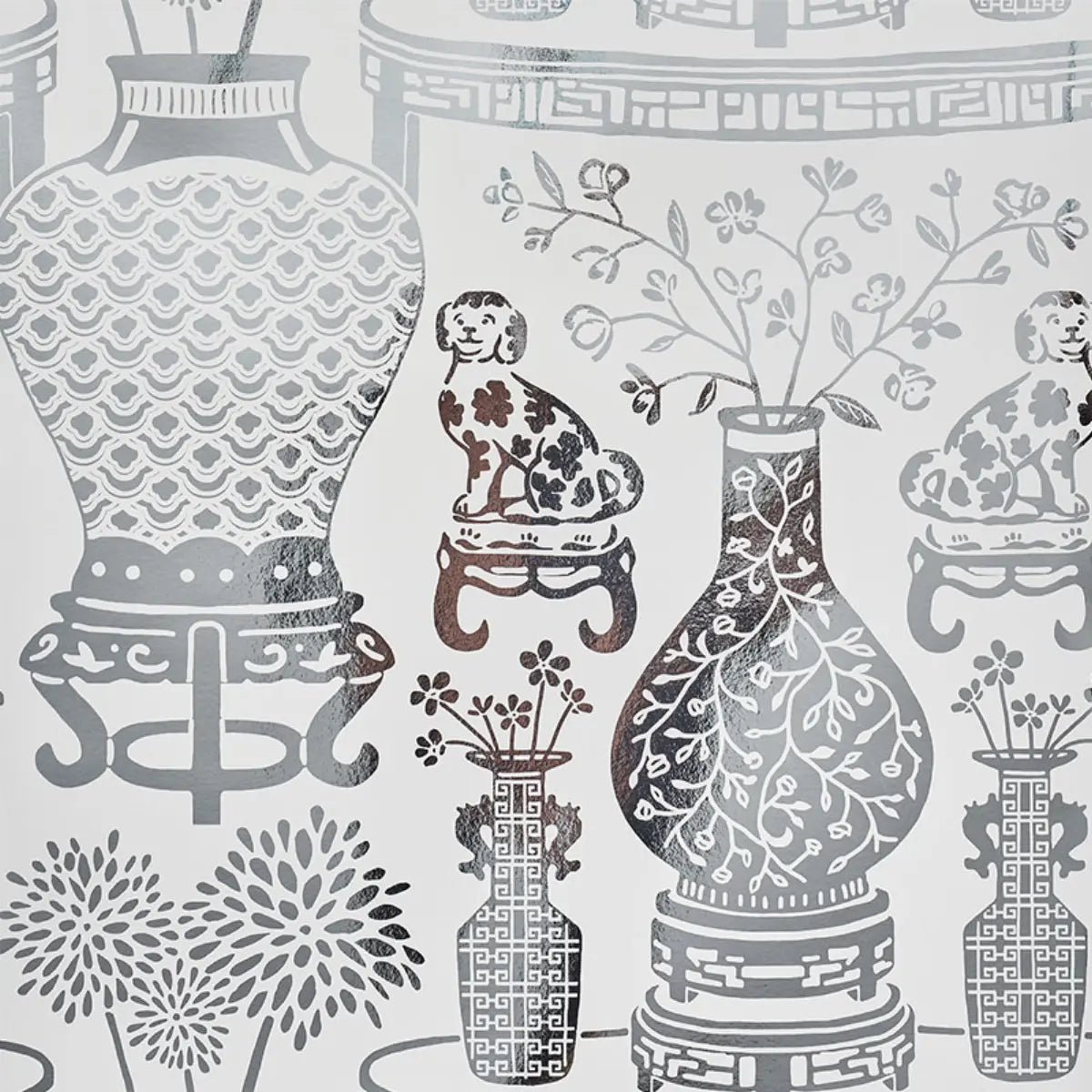 Hellene Mylar Wallpaper - Silver