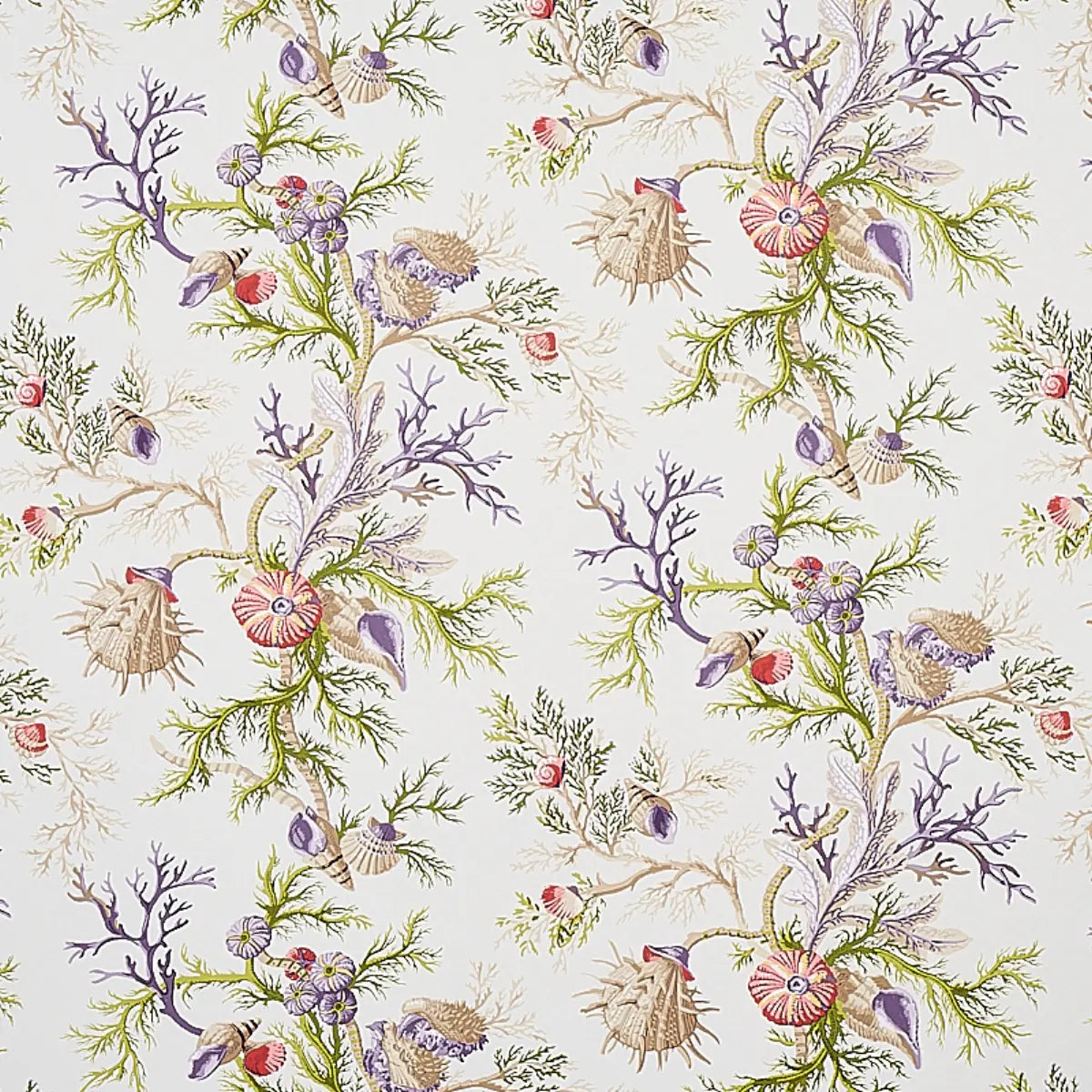 Del Tesoro Wallpaper - Purple & Coral