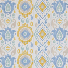 Load image into Gallery viewer, Elizia Ikat Wallpaper - Sky &amp; Ochre