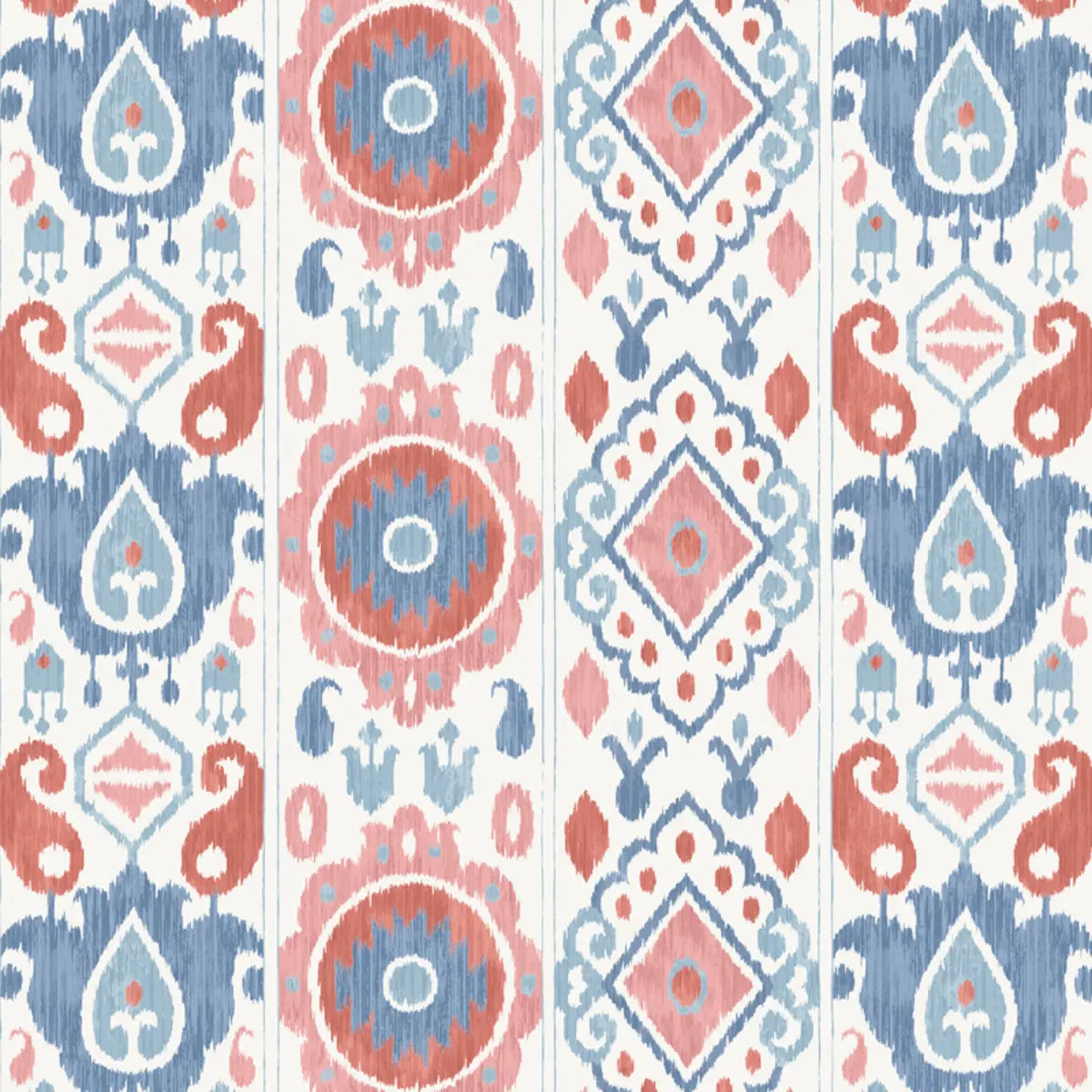 Elizia Ikat Wallpaper - Rose & Indigo