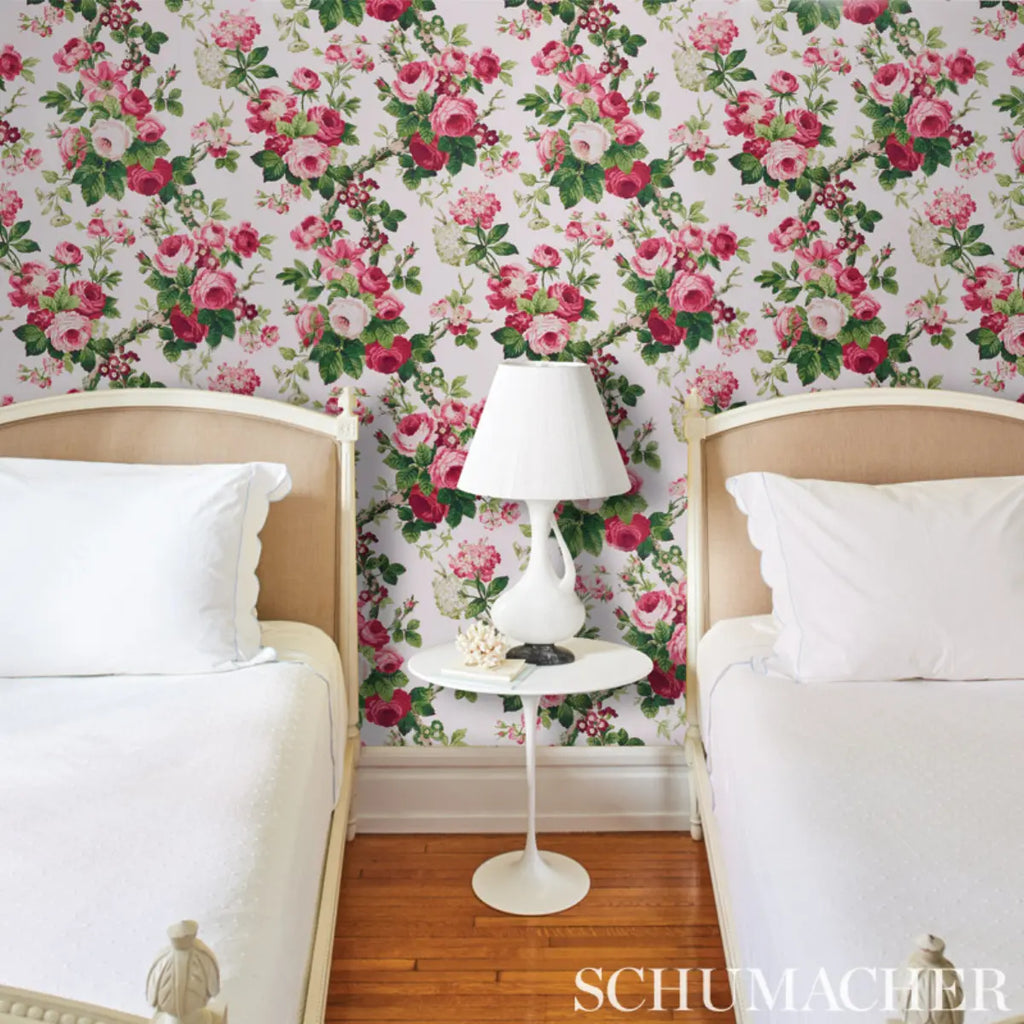 Nancy Floral Wallpaper in an interior setting