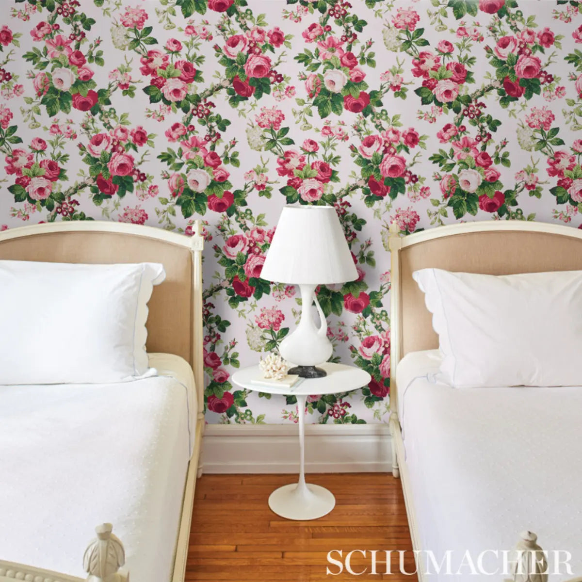 Nancy Floral Wallpaper in an interior setting