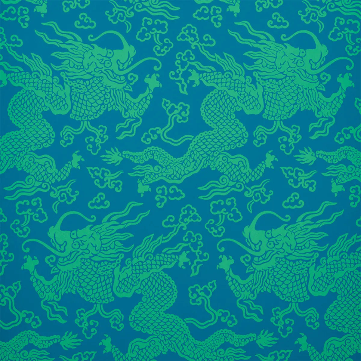 Ruan Dragon Damask Wallpaper