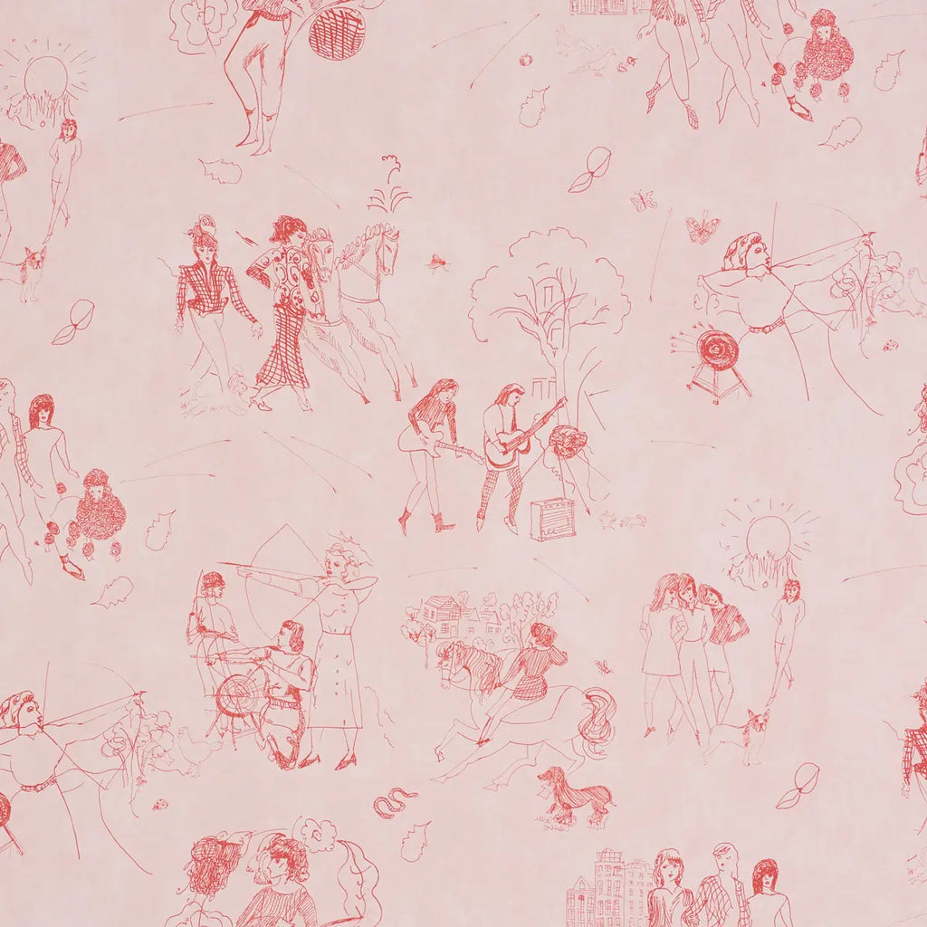 Toile De Femmes Wallpaper - Poppy